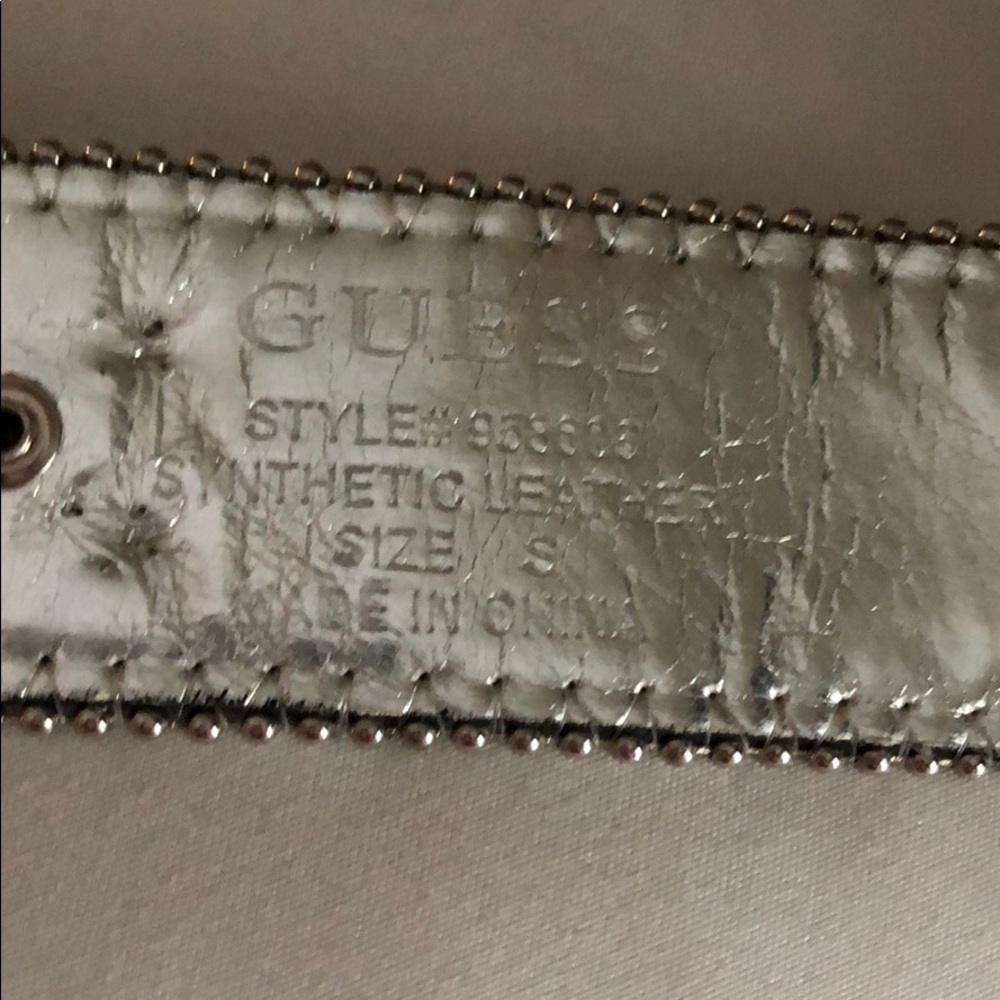 GUESS Patchwork Rhinestone Studded Belt - Picture 4 of 6